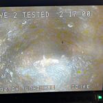 Sewer line inspection video screen Sewer line inspection video screen